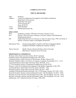 Curriculum Vitae - CGISS