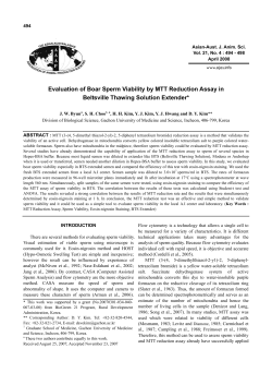 Evaluation of Boar Sperm Viability by MTT Reduction Assay in