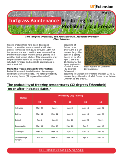 Turfgrass Maintenance: Predicting the Probability of a Freeze