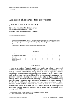 Evolution of Antarctic lake ecosystems