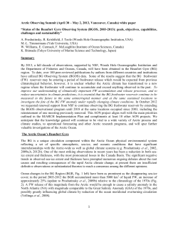 Status of the Beaufort Gyre Observing System (BGOS, 2003