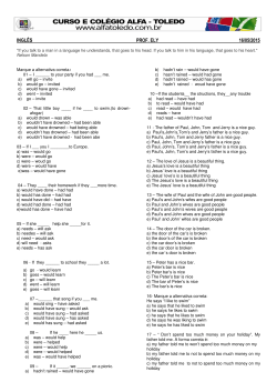 ingl&ecirc;s prof. ely 16/05/2015