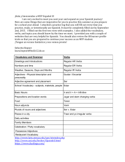 I am very excited to meet you next year and expand on your Spanish