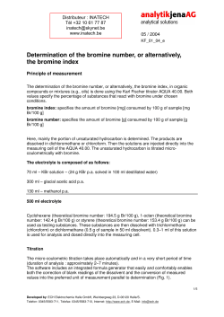 Determination of the bromine number, or alternatively, the