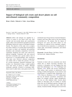Impact of biological soil crusts and desert plants on soil microfaunal