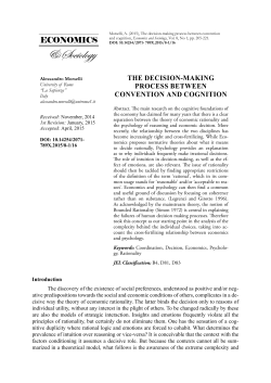 the decision-making process between convention and cognition
