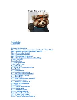FaceRig Manual