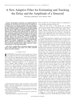 A New Adaptive Filter for Estimating and Tracking the Delay and the