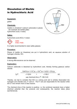Dissolution of Marble in Hydrochloric Acid