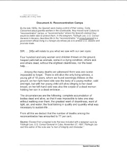 Document A: Reconcentration Camps