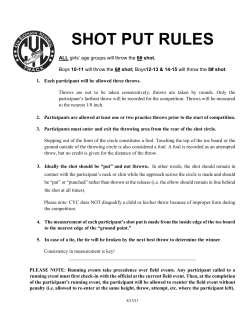 SHOT PUT RULES