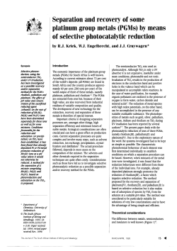 Separation and recovery of some platinum group metals