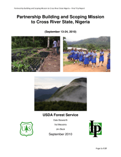 Partnership Building and Scoping Mission to Cross River State