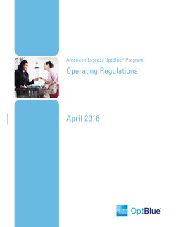 American Express OptBlue Program Operating