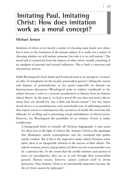 Imitating Paul, Imitating Christ: How does