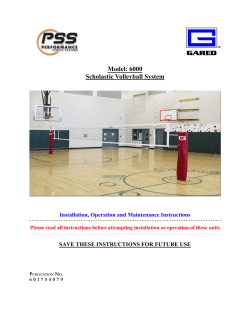 Model: 6000 Scholastic Volleyball System