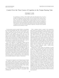 (2004). Control over the time course of cognition in the tempo