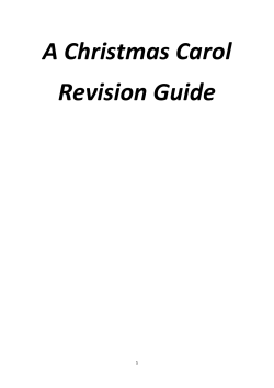 A Christmas Carol Revision Guide