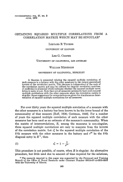 Obtaining Squared Multiple Correlations