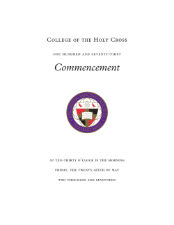 a copy of the Commencement program