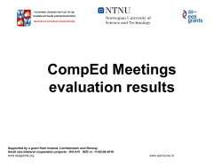 CompEd Meetings evaluation results