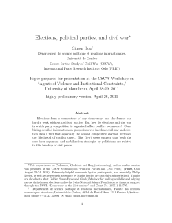 Elections, political parties, and civil war