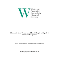 Decreases in Asset Turnover Signal Aggressive Accounting