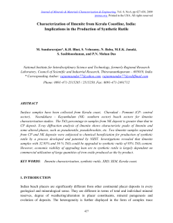 Characterization of Ilmenite from Kerala Coastline, India:Implications