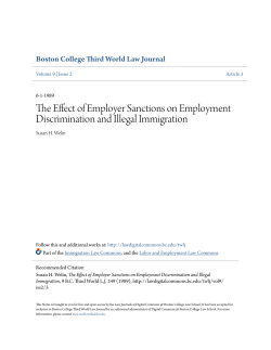 The Effect of Employer Sanctions on Employment Discrimination
