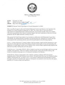 FROM: Mayor Sam Adams