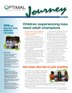 Journey - Spring 2014 - Optimal Hospice Foundation