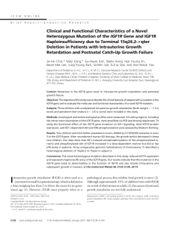Clinical and Functional Characteristics of a Novel Heterozygous