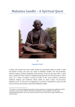 Mahatma Gandhi &ndash; A Spiritual Quest