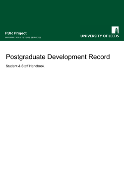 What is the Postgraduate Development Record