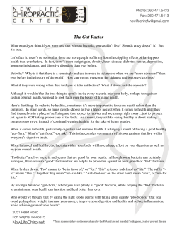 The Gut Factor - New Life Chiropractic