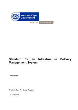 Standard for an Infrastructure Delivery Management System