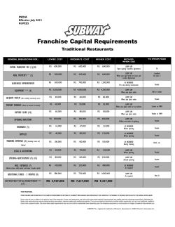 Franchise Capital Requirements