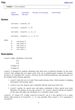 Cross - Stata