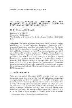 AUTOMATIC DESIGN OF CIRCULAR SIW RES