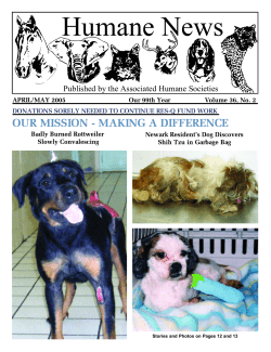 Humane News - Associated Humane Societies