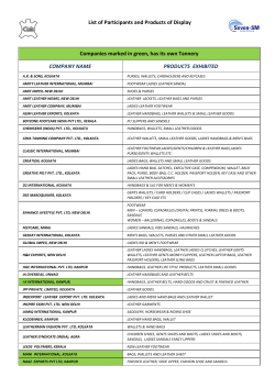 List of Participants and Products of Display COMPANY - Seven-SM