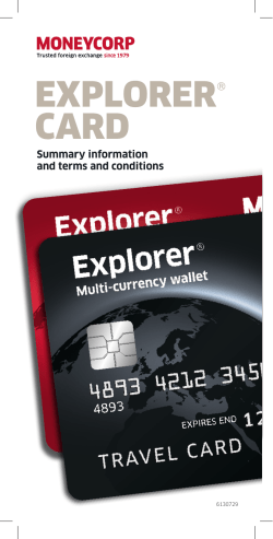 Moneycorp Explorer Card