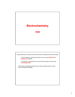 Electrochemistry