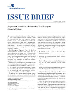 Supreme Court 101: A Primer for Non