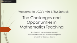 The Challenges and Opportunities in Mathematics Teaching