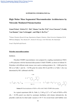 High Molar Mass Segmented Macromolecular Architectures by
