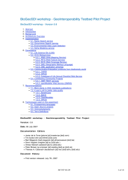 GIG BioGeoSDI Report