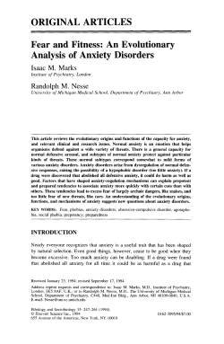 Fear and fitness - UM Personal World Wide Web Server