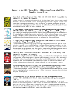 January to April 2017 Dewey Picks &ndash; Children`s