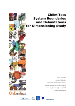 1 System boundaries and delimitations